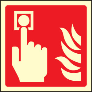 Fire alarm call point symbol