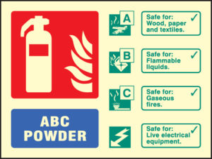 ABC powder extinguisher identification