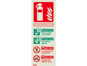 Alcohol resistant foam identification