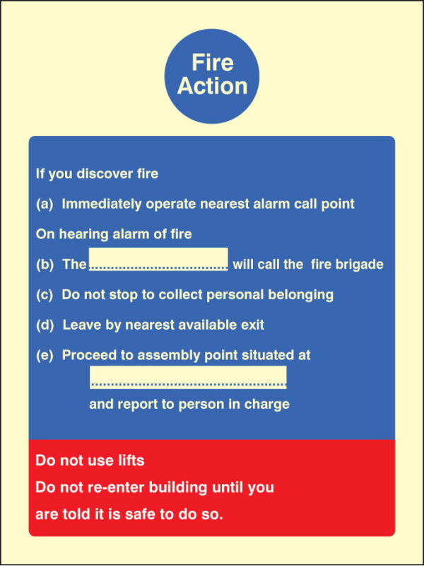 Fire action standard