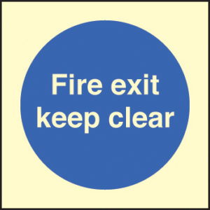 Fire exit keep clear