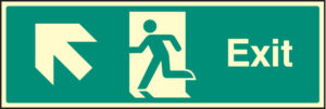 Exit up and left