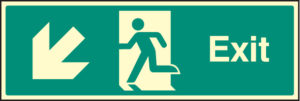 Exit down and left