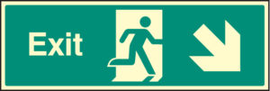 Exit down & right