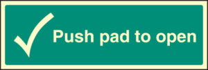 Push pad to open