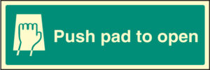 Push pad to open