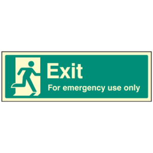 Exit for emergency use only