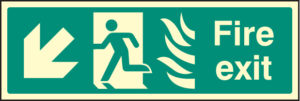 Fire exit down left photo