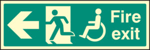 Disabled fire exit left
