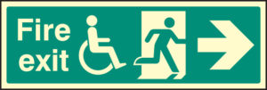 Disabled fire exit right