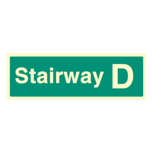 Floor and Stairway ID Signs Stairway D