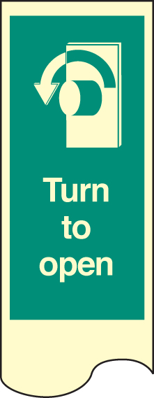 Door plate turn right to open