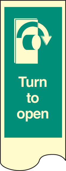 Door plate turn right to open