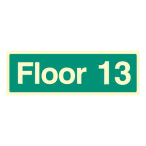Floor and Stairway ID Signs Floor 13