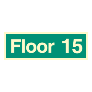 Floor and Stairway ID Signs Floor 15