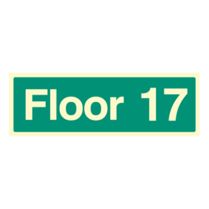 Floor and Stairway ID Signs Floor 17