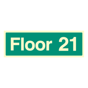Floor and Stairway ID Signs Floor 21