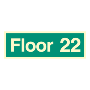 Floor and Stairway ID Signs Floor 22