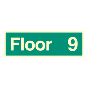Floor and Stairway ID Signs Floor 9