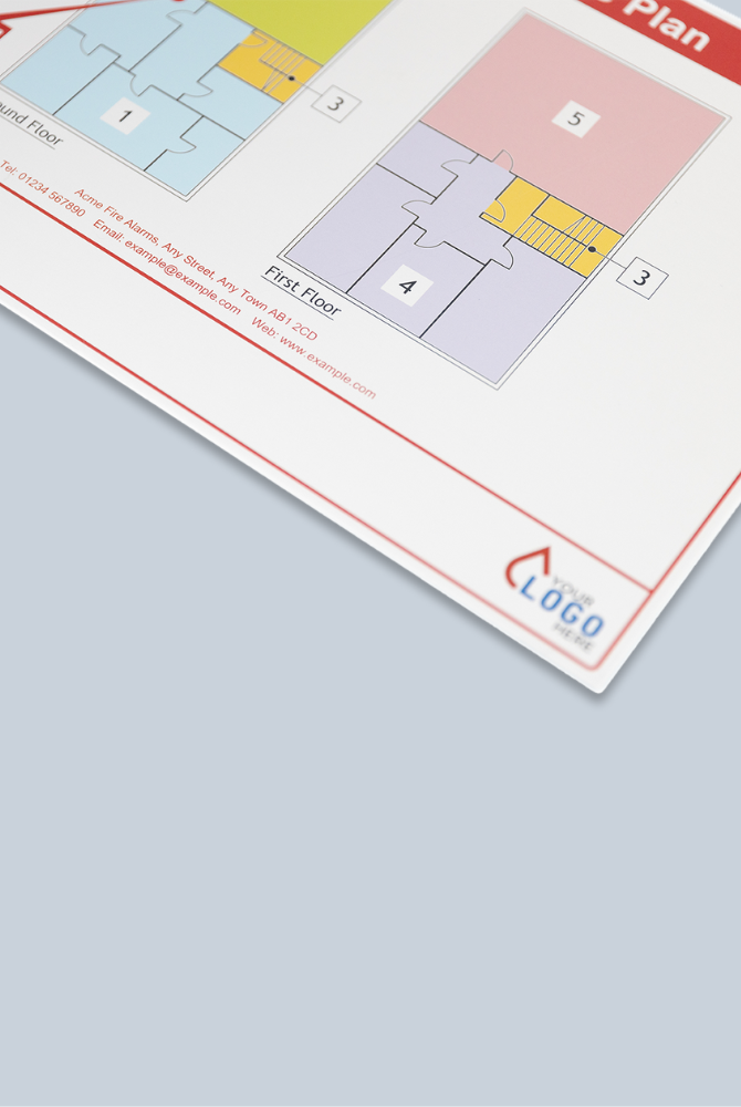 branded fire alarm zone plans